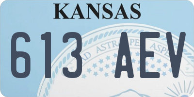 KS license plate 613AEV