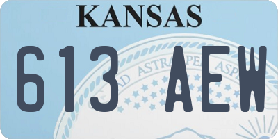 KS license plate 613AEW