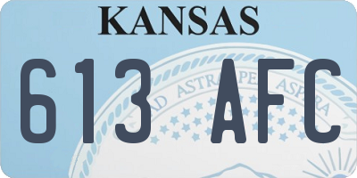 KS license plate 613AFC