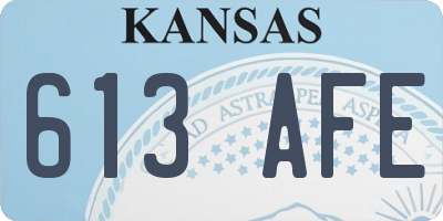 KS license plate 613AFE