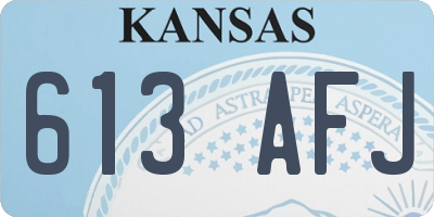 KS license plate 613AFJ