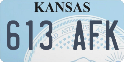 KS license plate 613AFK