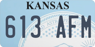 KS license plate 613AFM