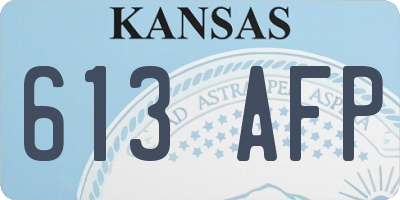 KS license plate 613AFP