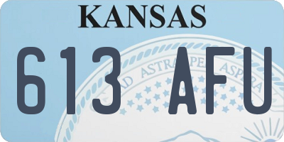 KS license plate 613AFU