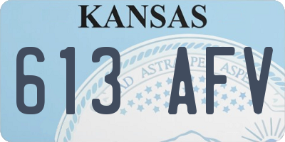 KS license plate 613AFV