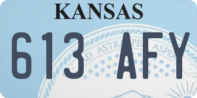 KS license plate 613AFY