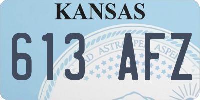 KS license plate 613AFZ