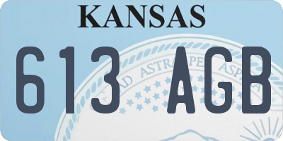 KS license plate 613AGB
