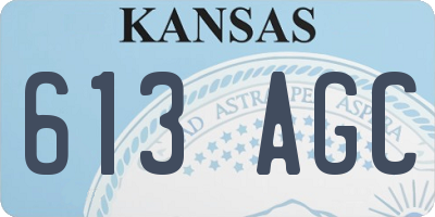 KS license plate 613AGC