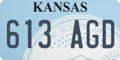 KS license plate 613AGD