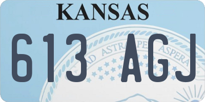 KS license plate 613AGJ