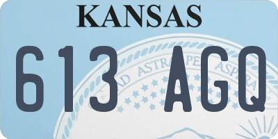 KS license plate 613AGQ