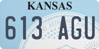 KS license plate 613AGU