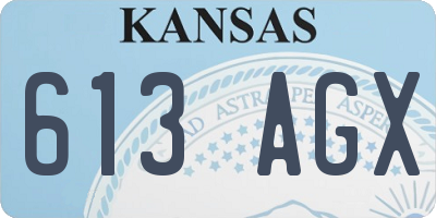 KS license plate 613AGX