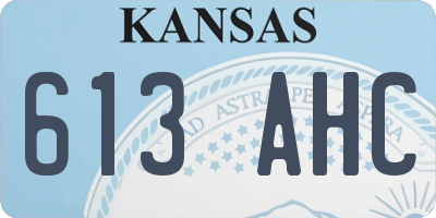 KS license plate 613AHC