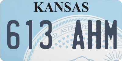 KS license plate 613AHM