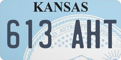 KS license plate 613AHT