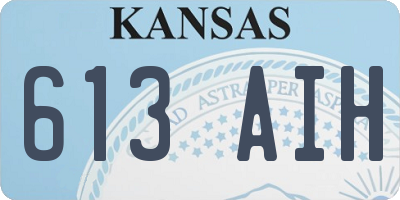 KS license plate 613AIH