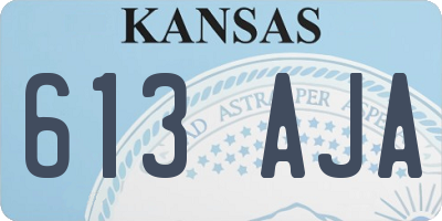 KS license plate 613AJA