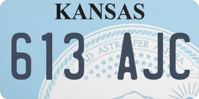 KS license plate 613AJC