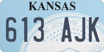KS license plate 613AJK