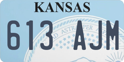 KS license plate 613AJM