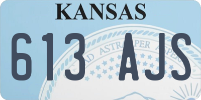 KS license plate 613AJS