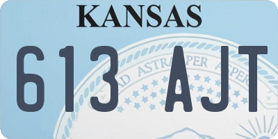 KS license plate 613AJT