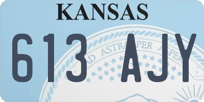 KS license plate 613AJY