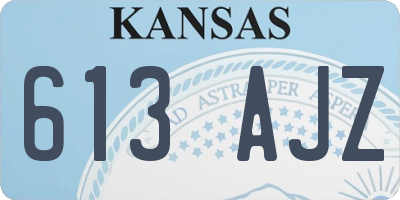 KS license plate 613AJZ