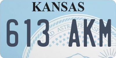 KS license plate 613AKM