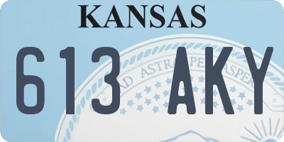 KS license plate 613AKY