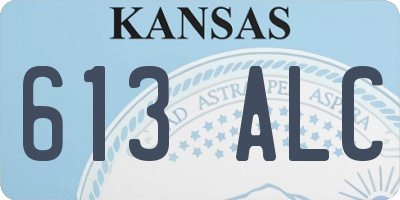 KS license plate 613ALC