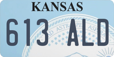 KS license plate 613ALD
