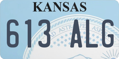 KS license plate 613ALG