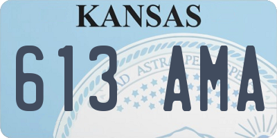 KS license plate 613AMA