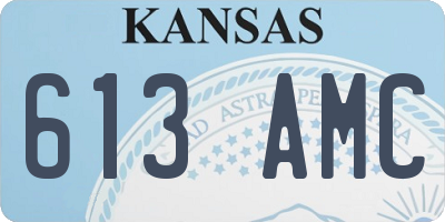 KS license plate 613AMC