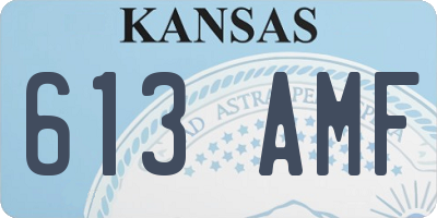 KS license plate 613AMF