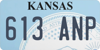 KS license plate 613ANP