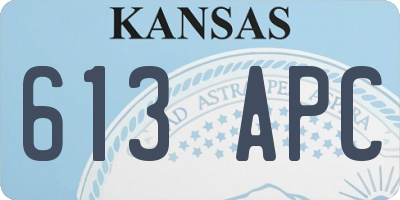 KS license plate 613APC