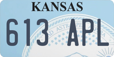 KS license plate 613APL