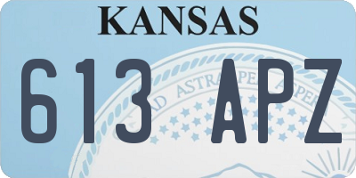 KS license plate 613APZ