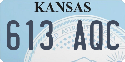 KS license plate 613AQC