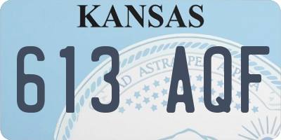 KS license plate 613AQF