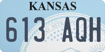 KS license plate 613AQH