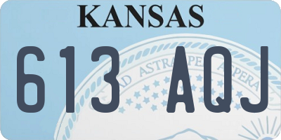 KS license plate 613AQJ
