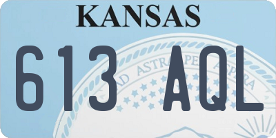 KS license plate 613AQL