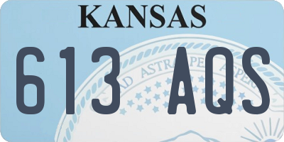 KS license plate 613AQS