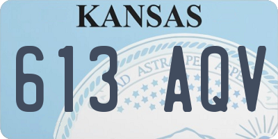 KS license plate 613AQV